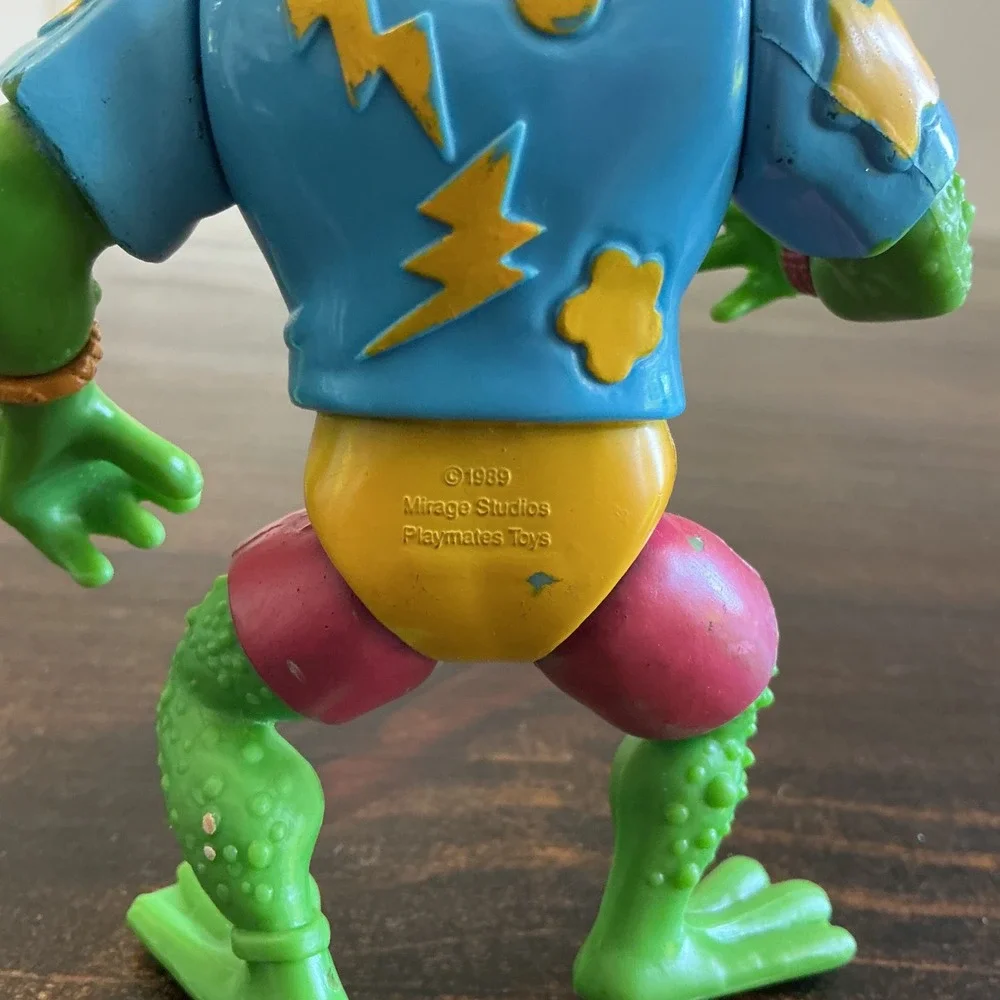 Vintage 1989‎ TMNT Genghis Frog Action Figure Playmates Toys Mirage Studios 4.5